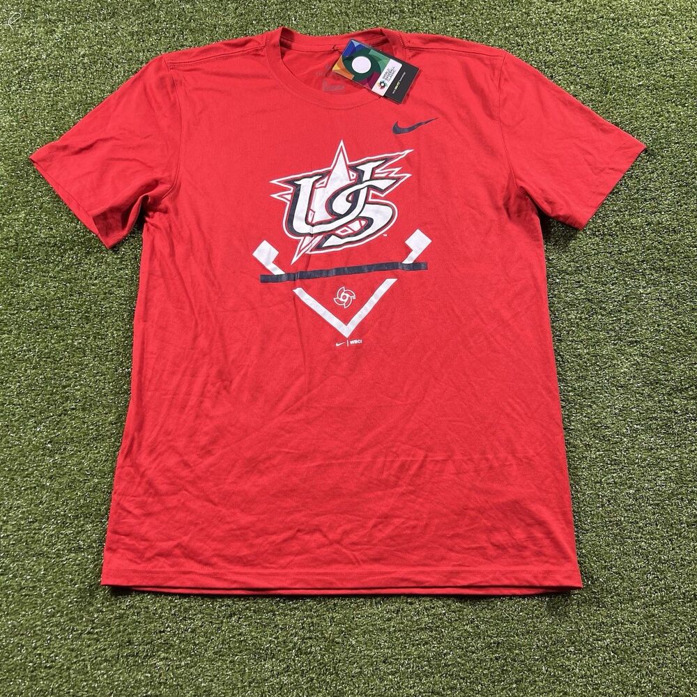 Nike USA World Baseball Classic Baseball T-Shirt Red Men's Size M